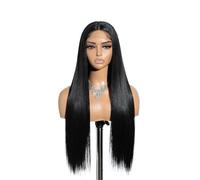 Women's Wig Long Straight Synthetic Lace Front Wigs 30 Inch Middle Part High Temperature Fiber Human Wigs
