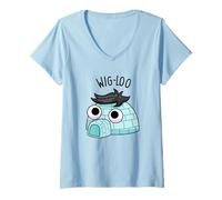 Women's Wig-loo Funny Igloo Pun V-Neck T-Shirt