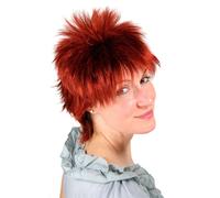 Women's Wig Red Short Cheeky 80s Mullet Style NDW 26155-131 25cm NEW
