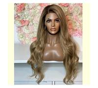 Women's Wig Right Side Part 4x4 Silk Base Wig Top Lace Front Wig Ombre 4/30 Colored Human Hair Natural Wave Remy Hair Glueless Wig For Women Hair Wig Women Party(13x4 Lace Front Wig,22INCH)