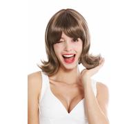 Women's Wig Short Curly Ends 50s 60s Retro Brown