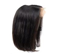 Women's Wig Straight Bob Wig Lace Front Human Hair Wigs Brazilian Bone Straight Transparent Short Bob Wig Pre Plucked 4x4 Lace Closure Wigs Hair Wig Women Party(16 INCH)