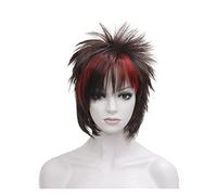 Women's Wig Synthetic Wigs Punk Hairstyle Short Straight Hair Wig Man Hair Wig Women Party(01)