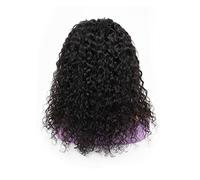 Women's Wig Testa Glueless Water Wave Headband Wig Human Hair Full Machine Made Remy Indian Hair Natural Black for Women 150% Density Women's Wigs Hair Piece(20 inch)