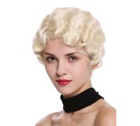 Women's Wig Wig 1920s Charleston Wavy Parting Platinum Blonde