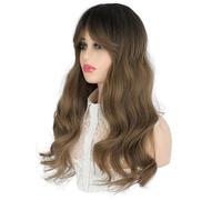 Women's Wig Wig, Gradient Natural Full Head Wig, Long Curly Artificial Hair, Fashionable Synthetic Wig Hair Wig Women Party