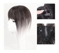 Women's Wig Wig Piece Real Hair to Cover Gray Hair Thin Head of Hair Patch Piece Real Hair Fluffy Increase Hair Volume Fake Bangs Hair Wig Women Party(03-(9-10)30CM-black)