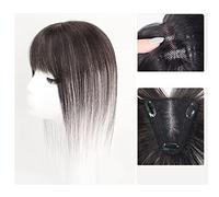 Women's Wig Wig Piece Real Hair to Cover Gray Hair Thin Head of Hair Patch Piece Real Hair Fluffy Increase Hair Volume Fake Bangs Hair Wig Women Party(07-(12-13)30CM-black)