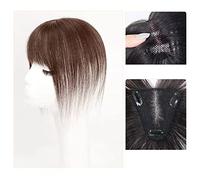 Women's Wig Wig Piece Real Hair to Cover Gray Hair Thin Head of Hair Patch Piece Real Hair Fluffy Increase Hair Volume Fake Bangs Hair Wig Women Party(08-(12-13)30CM-chestnut brown)