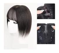Women's Wig Wig Piece Real Hair to Cover Gray Hair Thin Head of Hair Patch Piece Real Hair Fluffy Increase Hair Volume Fake Bangs Hair Wig Women Party(01-(9x10)25CM-black)