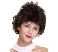 Women's wig wig short wild tousled wavy 80s Brown M-270-6