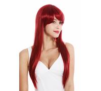 Women's Wig Wig Women Cosplay Long Smooth Bangs Center Parted Red YZF-41062