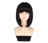 Women's Wig Wig Women's Fashion Top Full -headed Short Hair Madam Straight Short Hair Wig Synthetic Daily Party Wig Hair Wig Women Party(B)