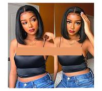 Women's Wig Wigs Human Hair 6x1 Lace Closure Wigs Hair Bone lace Front Wigs for Black Women Hair Wig Women Party(12inches)