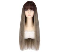 Women's Wig Wigs Women's Gradient Long Straight Hair Realistic Natural Wigs High Temperature Synthetic Wigs Hair Wig Women Party