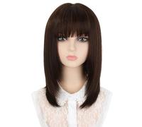 Women's Wig Wigs Women's Long Hair Fashion Mid-length Air Bangs Clavicle Wig Simulated Natural Wig Women's Wigs Hair Piece