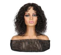 Women's Wig Wigs Women's Short Shoulder-length Wigs Realistic Simulation Headband Wool Curly Hair Fashionable Synthetic Wigs Women's Wigs Hair Piece(D)