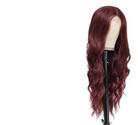 Women's wig with split center, small lace and wavy curly hair hood