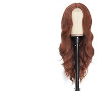 Women's wig with split center, small lace and wavy curly hair hood