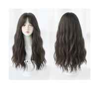 Women's Wig Women's Natural Brown Black Wavy Wig Long Curly Wavy Wig Natural Look Synthetic Heat Resistant Fiber Wig Suitable For Daily Parties And Dates Women's Wigs Hair Piece