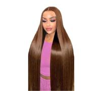 Womens wigs 13x6 Chocolate Brown Lace Front Wigs Human Hair 250% Density Straight Pre Plucked Hairline Daily Party(26inches)