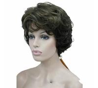 Women's Wigs Black/Brown Natural Short Curly Hair Synthetic Full Wig-8TT124-6inches