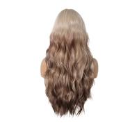 Womens wigs Blonde Brown Synthetic Wig with Bangs Long Curly Wigs Ombre Heat Resistant for Daily Party Daily Party