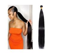 Women's wigs Bone Straight Human Hair Bundle for Black Women, 8-40 Inch Straight Human Hair Bundles Tangle-Free Single Bundles Remy Hair Natural Hair Extensions Bundles(20inches)