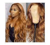Womens wigs Ginger Brow Body Wave Wig 20-30 "Long Synthetic T Part Lace Front Wigs for Women Glueless Pre Plugged Hairline Natural Heat Resistant Fiber Daily Party(13X1 T Part Lace Wig,20inches)