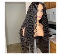 women's wigs Hair Replacement Wigs Bouncy Curly Lace Front Wig for Women Long Middle Part Natural Hairline Synthetic Hair Wigs Wig for Fashion,Black,24inches