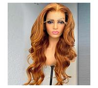 women's wigs Hair Replacement Wigs Ginger Orange Middle Part Body Wave Lace Front Wig Synthetic for Women Wig for Fashion,24inches