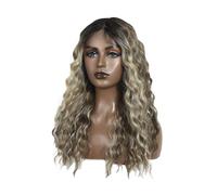 Womens wigs Lace Front Wigs Long Curly 20 Inch Medium Part Ombre Blonde Cosplay Wig Daily Party