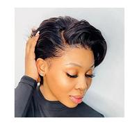 Womens wigs Short Pixie Cut Wigs 13×6×1 T Part Lace Front for Women Brazilian Remy Hair Natural Color Glueless HD Transparent Deep Frontal Daily Party