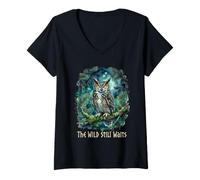 Women's Wild Still Waits Woodland Nature Lover V-Neck T-Shirt