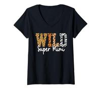 Women's Wild Super Mimi Animal Pattern Mother Earth Day V-Neck T-Shirt