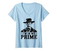 Womens Wild West Gunslinger Quote - I’m in My Prime V-Neck T-Shirt