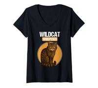 Womens Wildcat Whisperer Wildcats Wildcat V-Neck T-Shirt