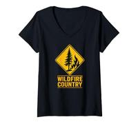 Women's Wildfire Country Awareness Sign V-Neck T-Shirt