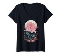 Women's Wildflower Botanical Nature V-Neck T-Shirt