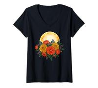 Women's Wildflower Ostara Wicca Wiccan Happy Easter Eostre Ostara V-Neck T-Shirt