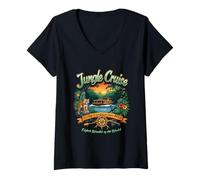 Womens Wildlife VBS 2025 Park Cruise Trip Vintage Jungle V-Neck T-Shirt