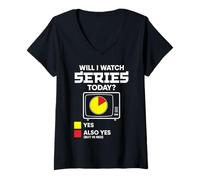 Womens Will I Watch Series for Women Men TV Show Lovers Gifts V-Neck T-Shirt