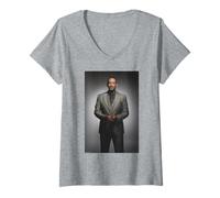 Womens Will Smith Fresh Prince Actor Portrait By Michael Grecco V-Neck T-Shirt