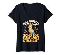 Women's Will Whistle The Same Song for Eight Hours Straight V-Neck T-Shirt