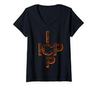 Womens Will Work for ICP Saying for Blockchain and Token Nerds V-Neck T-Shirt