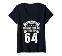 Womens Will You Still Need Me Feed Me When I'm 64 Shirt Funny Gift V-Neck T-Shirt