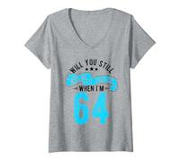 Womens WILL YOU STILL NEED ME FEED ME WHEN I'M 64 V-Neck T-Shirt
