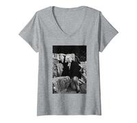Womens William Hartnell Doctor Who Carry On Sergeant 1965 V-Neck T-Shirt