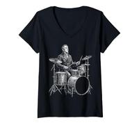 Women's William Henry Harrison Drums V-Neck T-Shirt