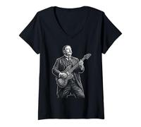 Women's William Howard TAFT Guitar V-Neck T-Shirt